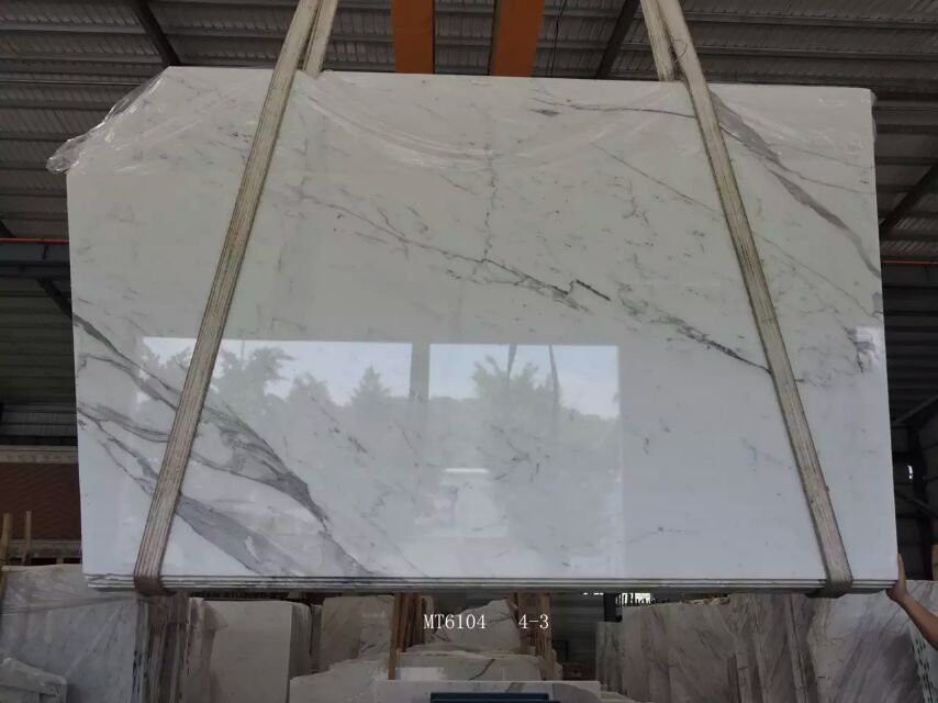 Italian white marble slabs